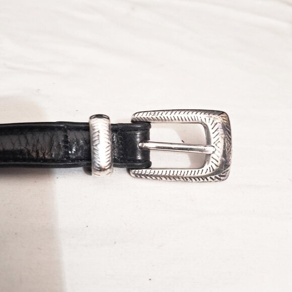 Women's Vintage Brighton Leather Concha Beaded Belt S/28 Narrow - Picture 3 of 6